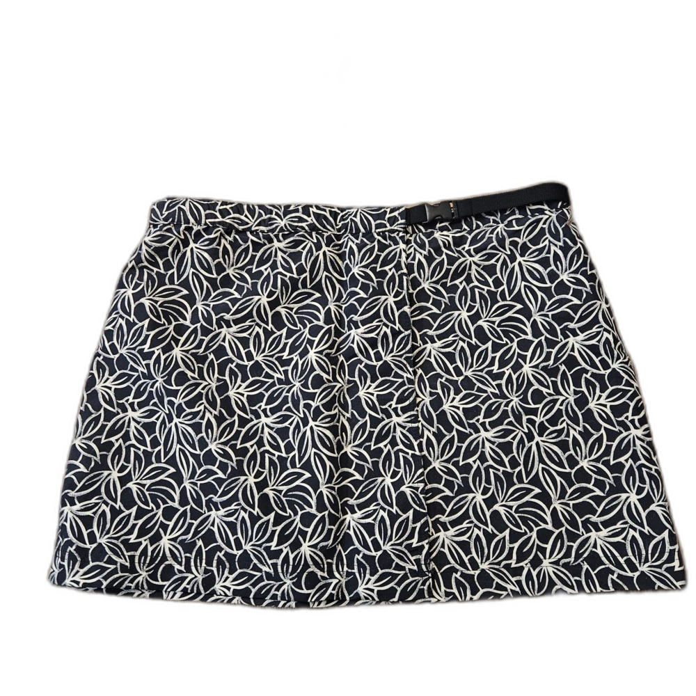 Eddie Bauer XL Nylon Wrap Skirt with buckle Floral Pattern